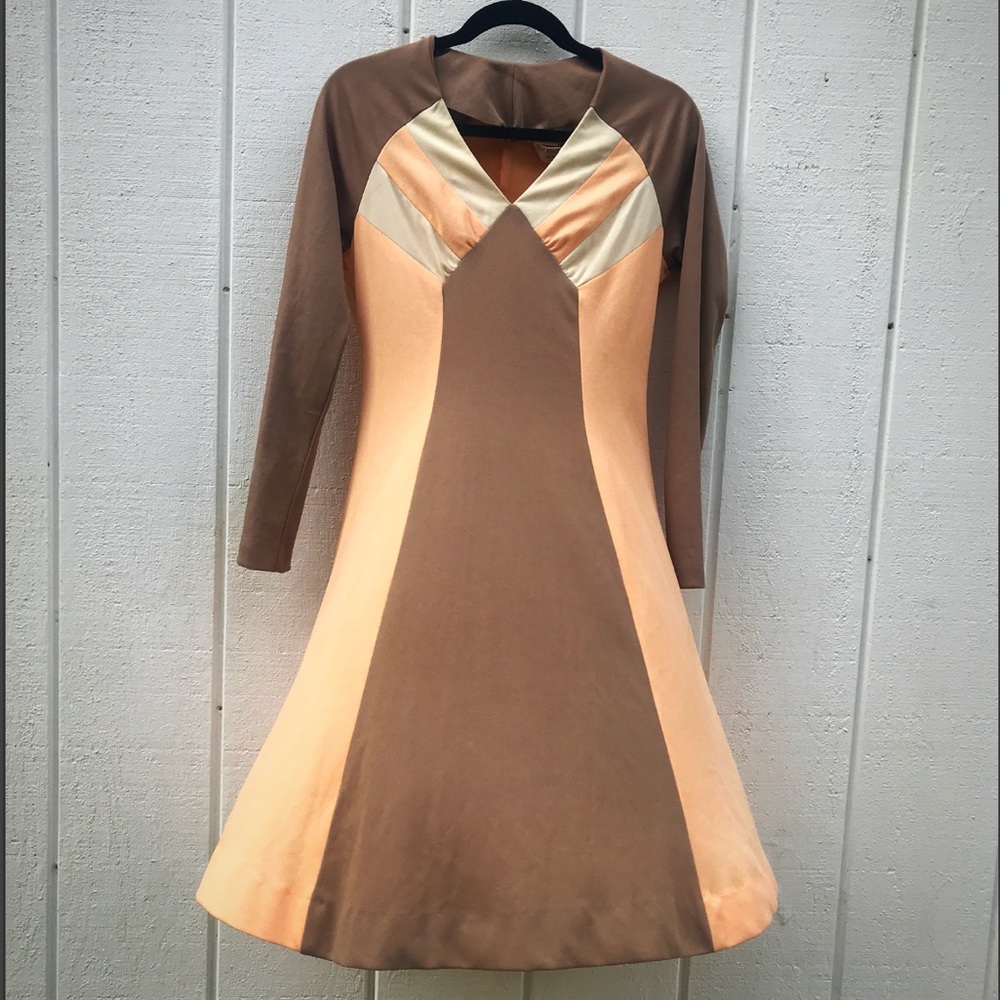 Vintage 1960 Color Block Dress